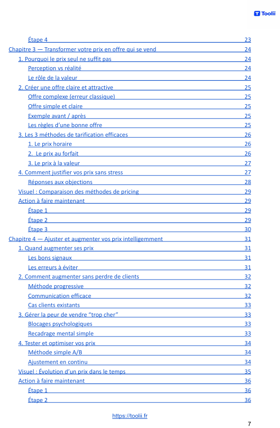 Guide Fixer ses prix aperçu fixer prix 2